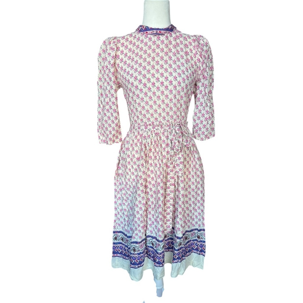 Vintage Pink & Purple Prairie Dress <3 70's jane schaffhausen belle france
